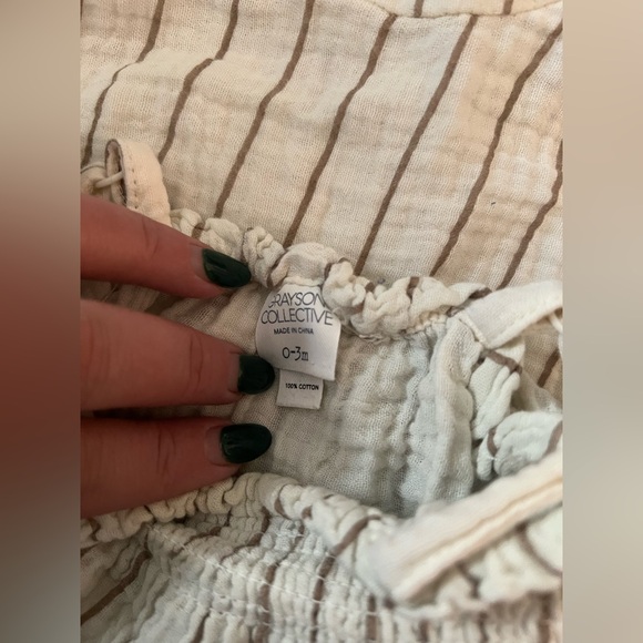 Grayson Collective - Striped Romper - 0-3 M - Picture 2 of 2